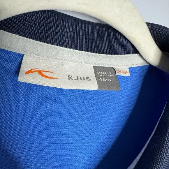 Kjus Men's Sami Polo Shirt Short Sleeve Golf Performance Blue Small - Picture 8 of 8